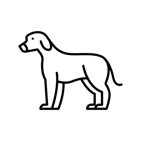 Dog icon. outline icon 38822332 Vector Art at Vecteezy