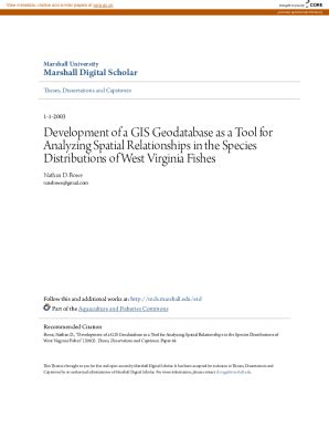 Fillable Online Development Of A GIS Geodatabase As A Tool For