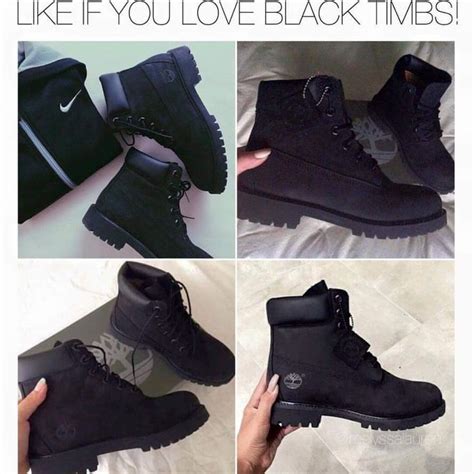 #blacktimbs #timbs #black | Chunky heels sandals, Black timbs, Boots