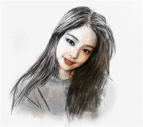 Pin By Lucia San On Blackpink Fanart Jennie Drawing Blackpink Fanart