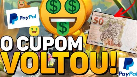 CUPOM DE 50 REAIS DO PAYPAL VOLTOU Ganhar Dinheiro No PayPal YouTube