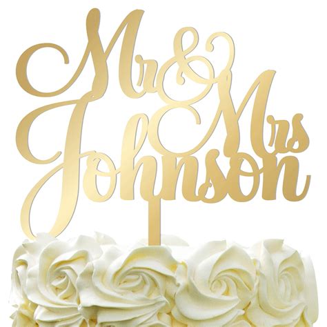 Buy Personalized Wedding Cake Topper Wedding Cake Decoration Customized Mr Mrs Last Name To Be