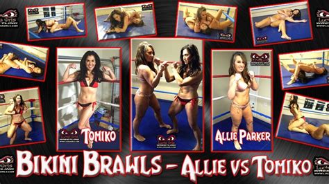 1482 Bikini Brawls Allie Vs Tomiko Lucha Girls Female Pro Wrestling Clips4sale
