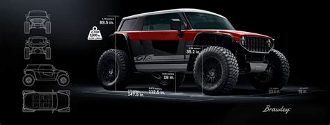 Brawley GTS Dimensions 2023 - Vanderhall Motor Works | All Electric EV Sport, Off-Road Vehicles