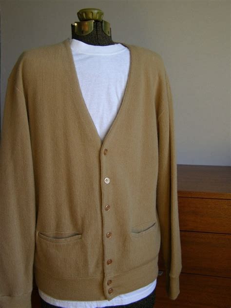 MENS Vintage BUTTON UP Grandpa CARDIGAN Sweater By RedEyeVintage