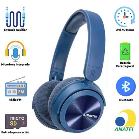 Fone De Ouvido Sem Fio Bluetooth Caminhar Pedalar Correr K Azul