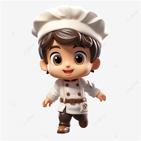 Chef C4d Tridimensional Personaje 3d Profesional Sonrisa Amigable PNG