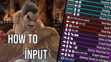 Kazuya Command Inputs Tutorial In Smash Ultimate Youtube