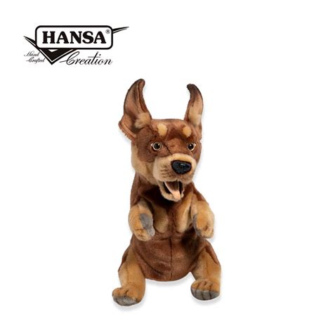 Hansa 8389 卡爾比犬手偶33公分高 Hansa Creation｜擬真動物玩偶