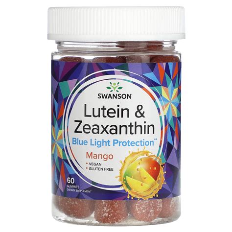 Swanson Lutein Zeaxanthin Blue Light Protection Mango Gummies