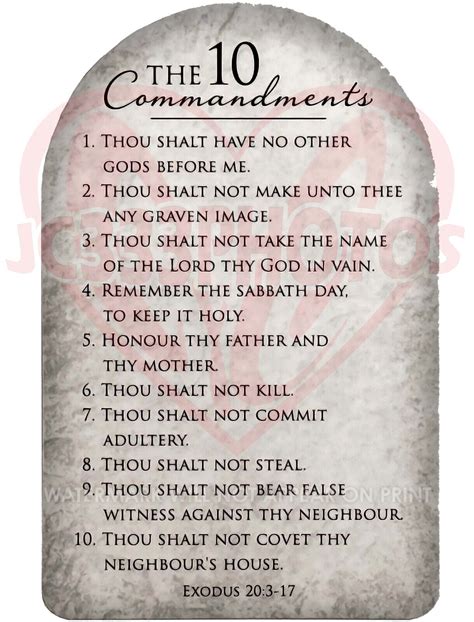 Jesus Christ The Ten 10 Commandments Moses 85x11 Photo Picture God