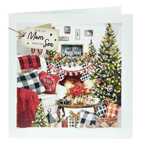 Buy Christmas Card Mum From Son Cosy Home For Gbp 1 79 Card Factory Uk