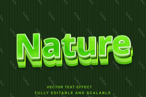 Nature Vert Couches Effet De Police D Fichier Vecteur Premium