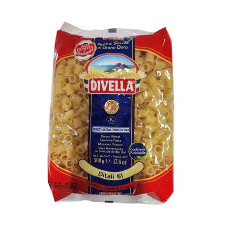 Pasta - Ditali 61 Macaroni by Divella 500g - Biviano Direct