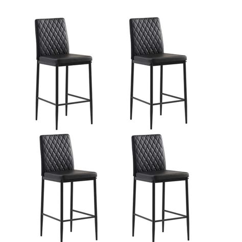 Tiramisubest Td Garden Metal Outdoor Dining Chair With Black Cushions