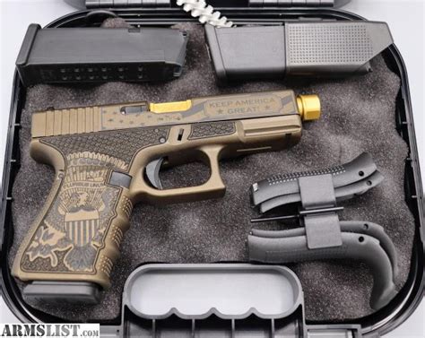 ARMSLIST For Sale Glock 19 Gen 4 9mm President Trump 45 Edition Threaded