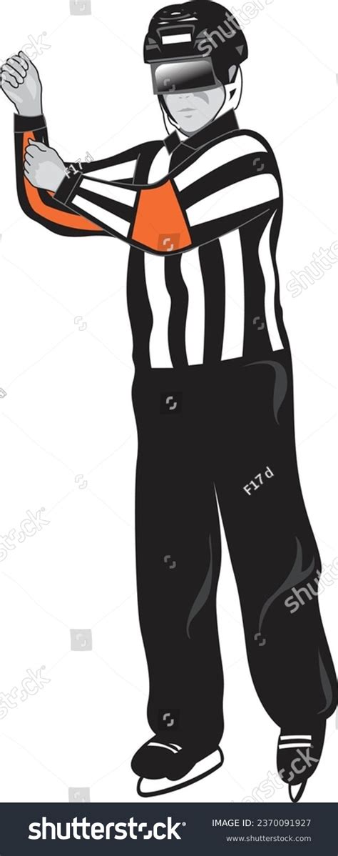 Hockey Referee Signal Vector Eps Stock Vector Royalty Free 2370091927