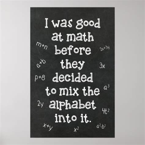 Algebra Math Posters Zazzle