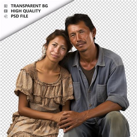 Parella Latina Pobre Estilo Ultra Realista Fondo Blanco Archivo Psd Premium