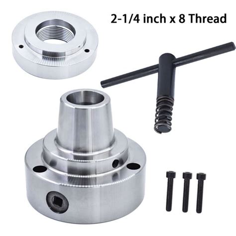 5c Collet Lathe Chuck Closer With Semi Finished Adapter 2 1 4 Inch X 8 Thread For Lathe