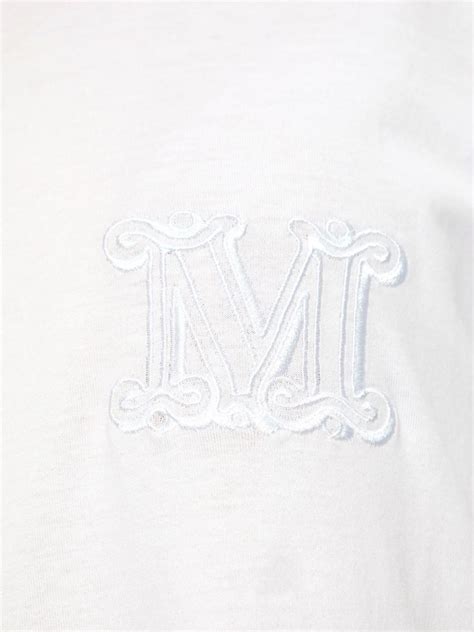 Max Mara Playera Con Monograma Bordado Blanco FARFETCH MX