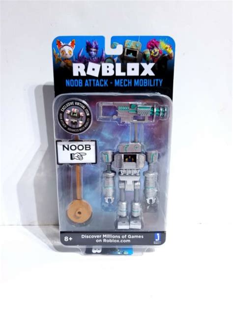 Noob Attack Mech Mobility Roblox Figure With Virtual Item Jazwares For