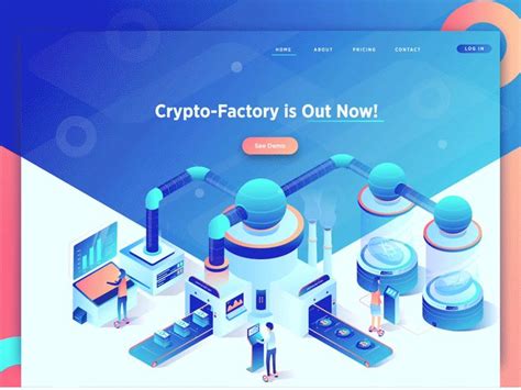 Bitcoin Crypto Factory Animation Header Concept Server Bitcoin Motion