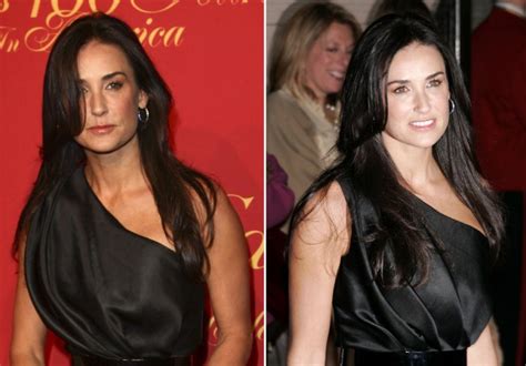 Demi Moore With Long Hair And A Bang That Covers One Eye And Nicollette