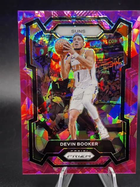 2023 24 PANINI PRIZM Devin Booker Rosa Incrinato Ice Prizm 58 Phoenix