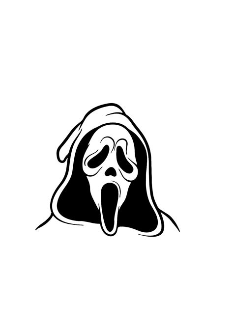 Scream Ghostface Svg Vector Png Pdf Psd Jpeg Cricut Silhouette Etsy