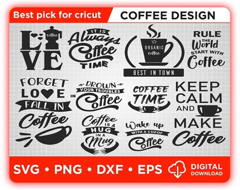 Coffee Svg Bundle Coffe Quotes Svg Coffee Sayings Svg Svg Png  Pdf