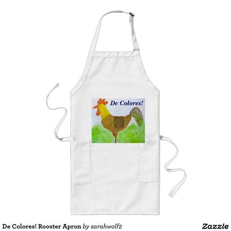 De Colores Rooster Apron Zazzle Rooster Aprons Grill Apron Restaurant Aprons