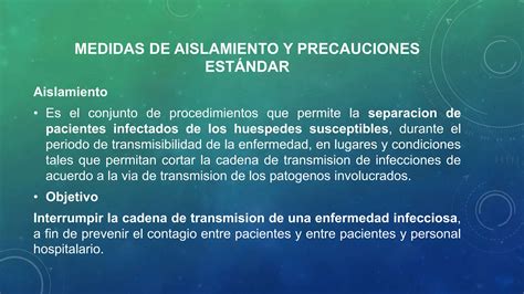 Medidas De Aislamiento Y Precauciones Est Ndar Pptx