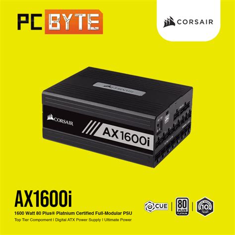 Corsair Ax1600i Digital Atx Power Supply — 1600 Watt Fully Modular Psu