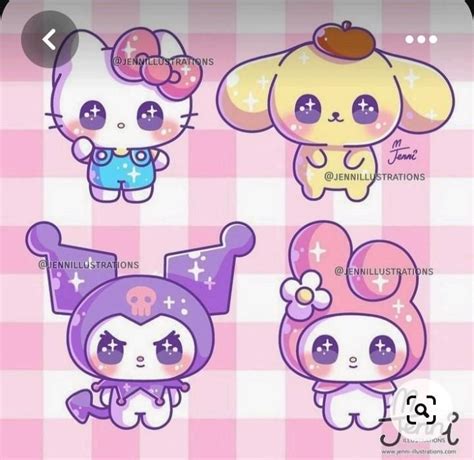 Kuromİ 💜 My Melody 💖 Hello Kİtty 💗purİn 💛 Cute Doodles Hello Kitty Drawing Hello Kitty Art