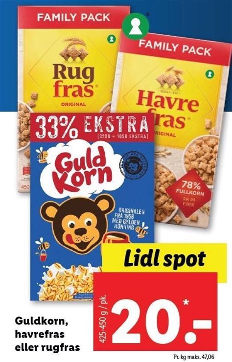 Guldkorn Havrefras El Rugfras Tilbud Hos Lidl