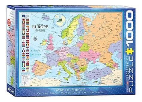 Puzzle Eurographics Mapa De Europa 1000 Piezas Envío gratis