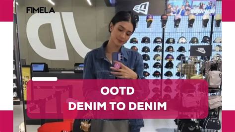 6 Potret Manis Mikha Tambayong Mengenakan Jaket Denim Sang Suami Deva