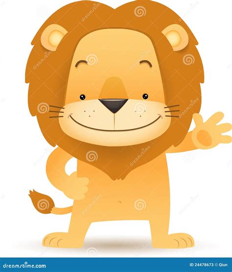 Lion Standing Rampant On Hind Legs Cartoon Vector Cartoondealer