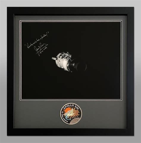 Apollo 13 Damaged SM 20x16 inch Signed by Jim Lovell Framed