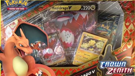 Pokemon Crown Zenith Regidrago V Collection Box Opening Booster Packs