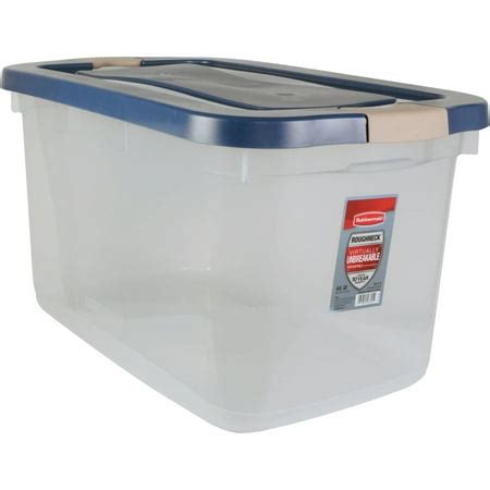 Rubbermaid Roughneck 66 Qt. (16.5 Gal) Clear Storage Tote Bin, Clear ...