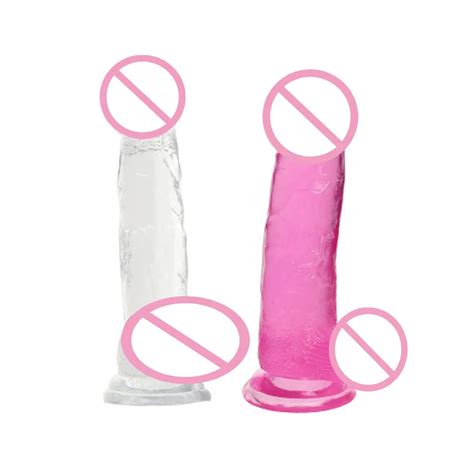 Transparent Dildo Realistic Suction Cup Dildo Male Rubber Penis