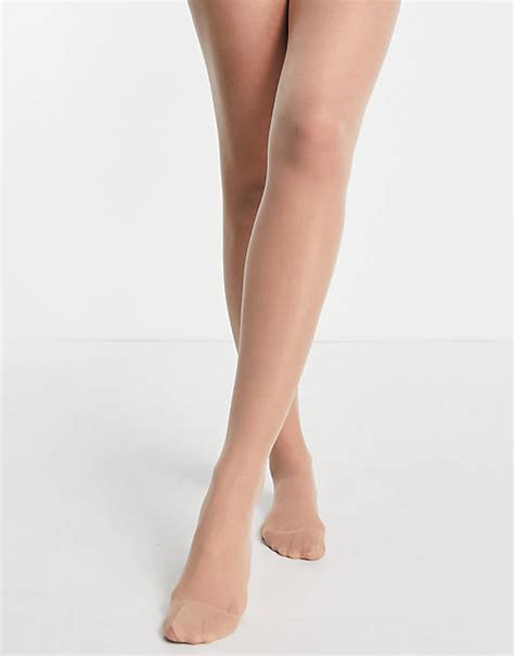 Asos Design 15 Denier Matt Tights In Beige Asos