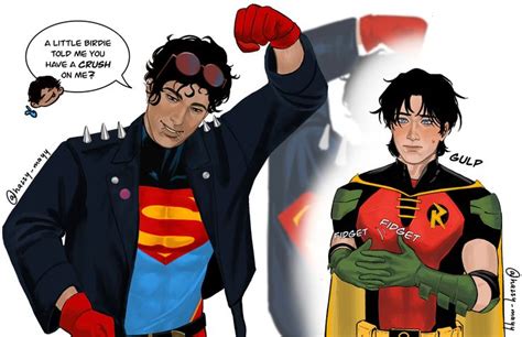 Timkon Superboy X Robin Kon El X Tim Drake Supersons By Hazzymayy Xwitter In 2024