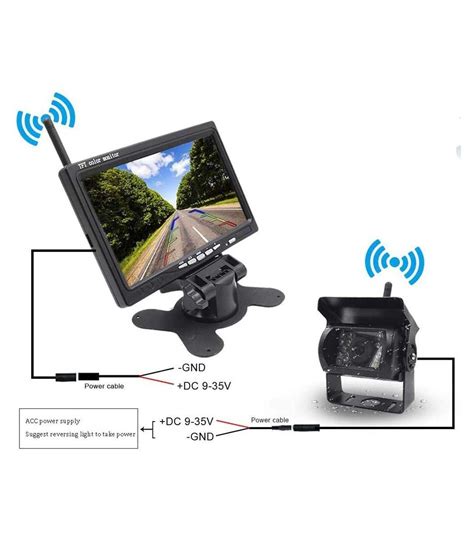 Wireless Car Backup Camera And Monitor Kit Waterproof Night Vision