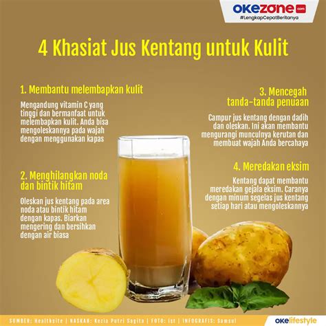 Okezone Infografis 4 Khasiat Jus Kentang Untuk Kulit