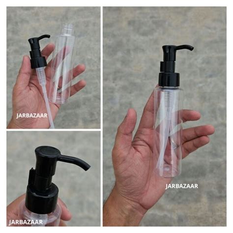 100 ML Sleek Transparent Dispenser Bottle JarBazaar