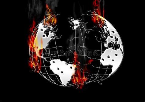 Burning Earth In Flames Stock Illustration Illustration Of Danger