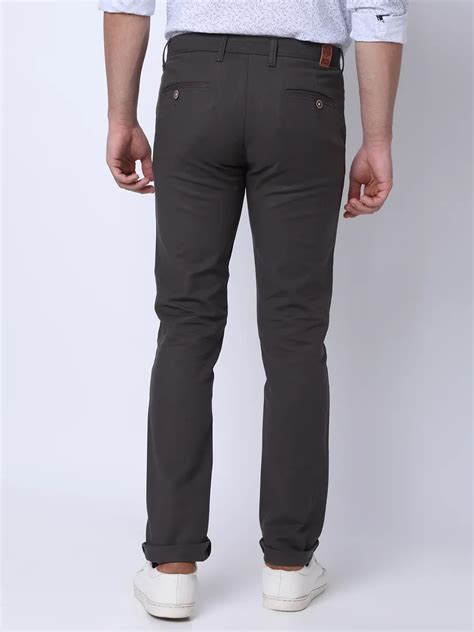 Shop Oxemberg Men Slim Fit Solid Casual Trouser Online